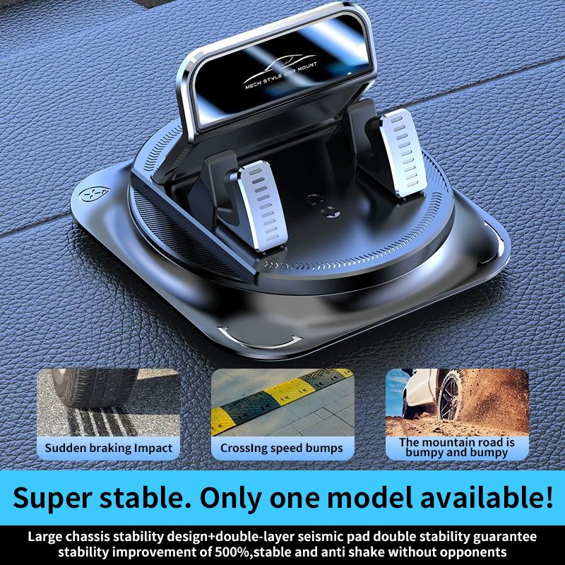 Car phone holder 360 degree rotation. suitablefor car navigation in-car dashboard. horizontaland vertica screen adjustment angle.suctioncup fixed non-slip mobile phone holdersuitable for iPhone and Android