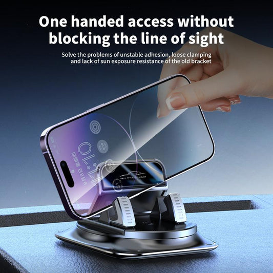 Car phone holder 360 degree rotation. suitablefor car navigation in-car dashboard. horizontaland vertica screen adjustment angle.suctioncup fixed non-slip mobile phone holdersuitable for iPhone and Android