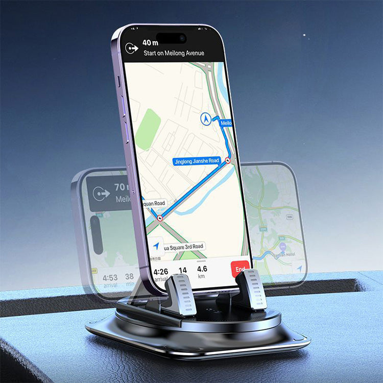 Car phone holder 360 degree rotation. suitablefor car navigation in-car dashboard. horizontaland vertica screen adjustment angle.suctioncup fixed non-slip mobile phone holdersuitable for iPhone and Android